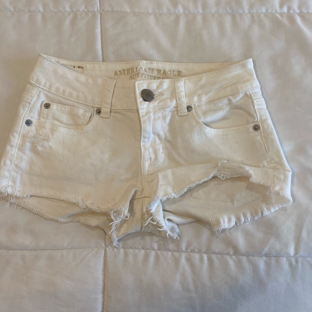 White Denim Shorts